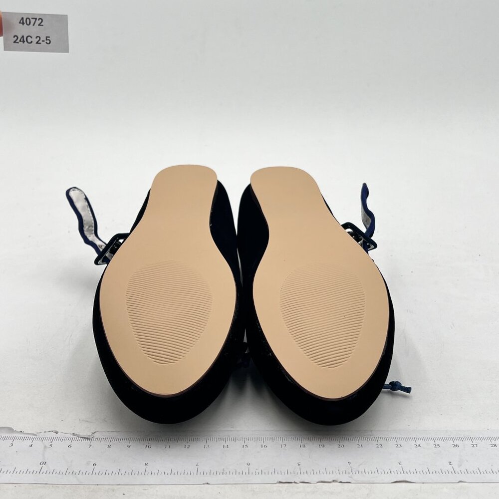 Miss Left Women Bowknots Ankle Strap Mary Jane Classic Closed Round Toe Ballet F - Picture 7 of 8